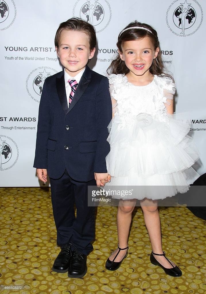 Aidan and his twin sister, actress and model, Madeleine McGraw at the Young Artist Awards