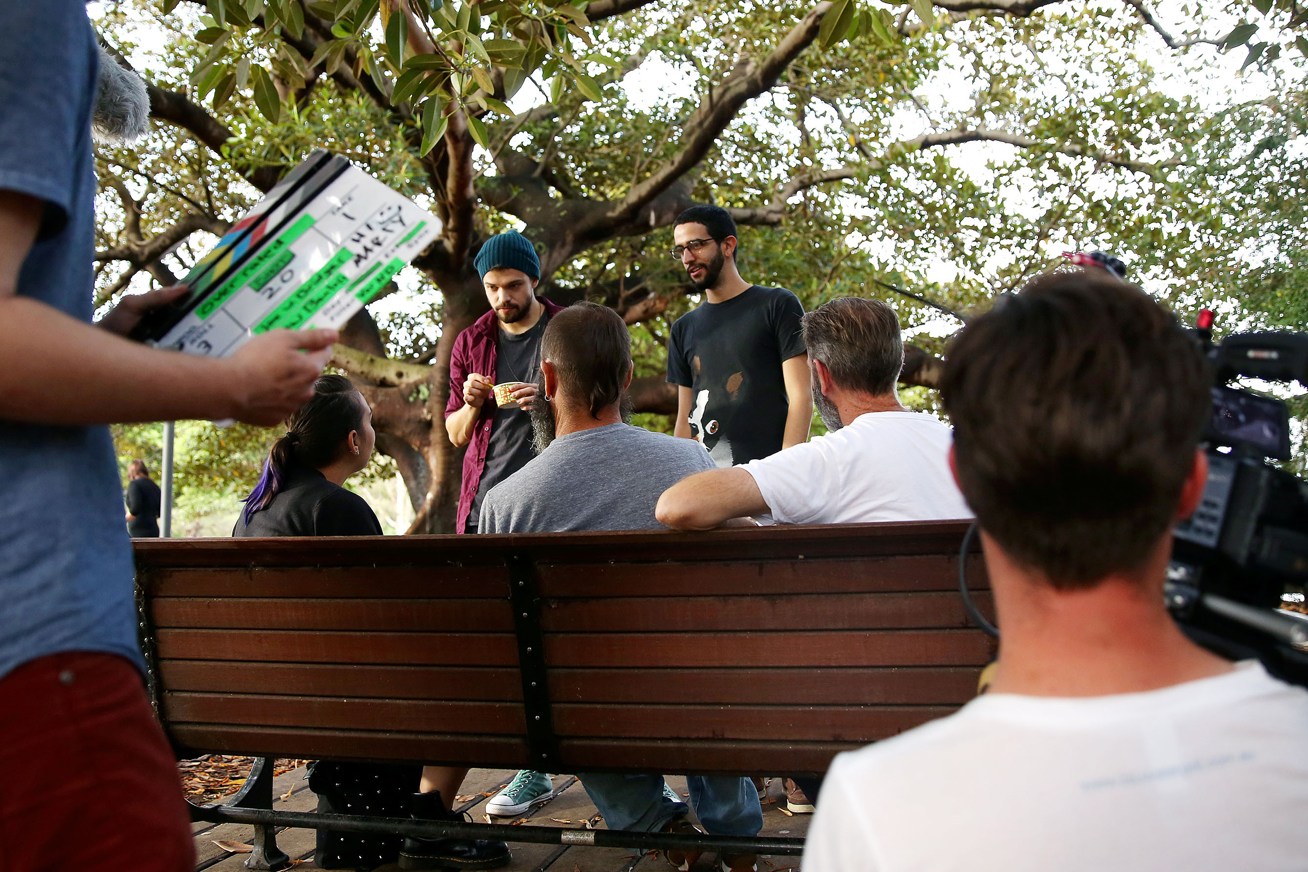 On the set of short film Overrated