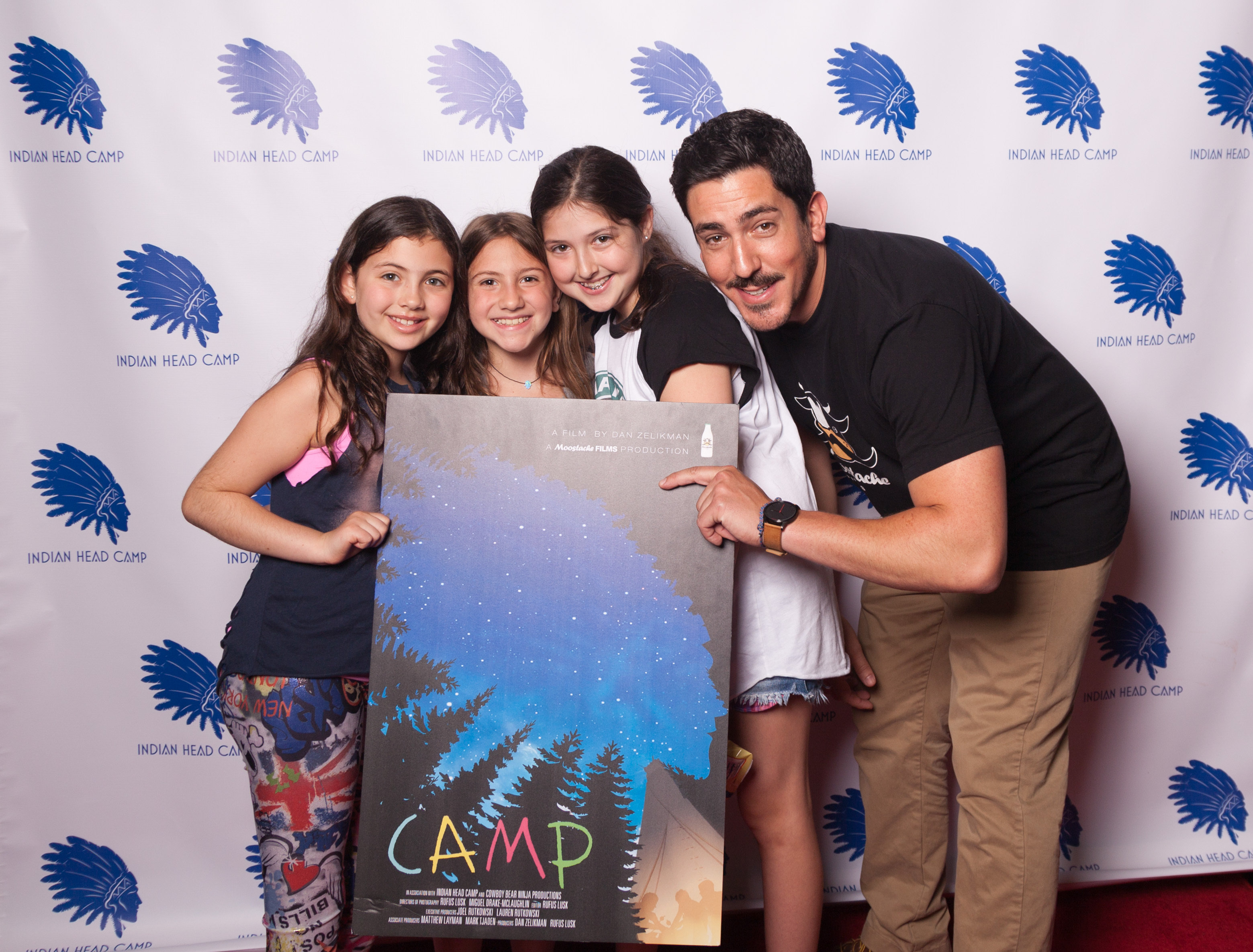 Director Dan Zelikman with some of the stars of Camp at it's premier at the Tarrytown Music Hall in New York.