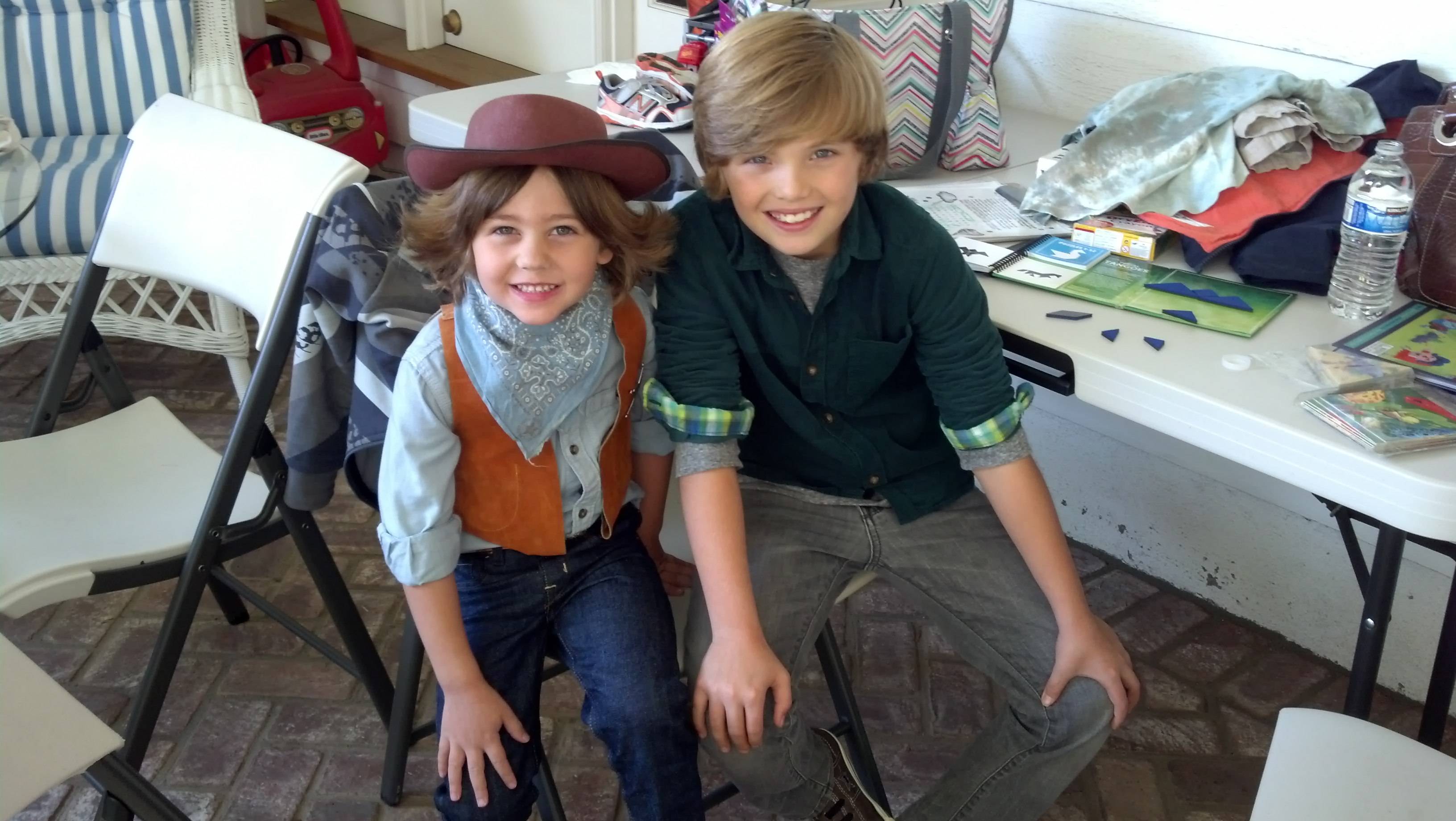 Kascee Murdock and Will Jennings on set for Cowboy Kid