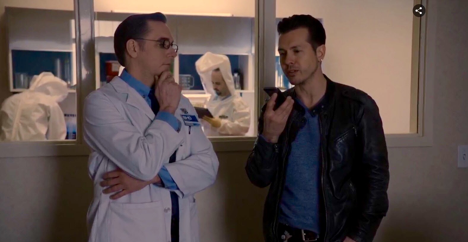 As BHO Lab Director with Jon Seda on Chicago Fire, Episode 319