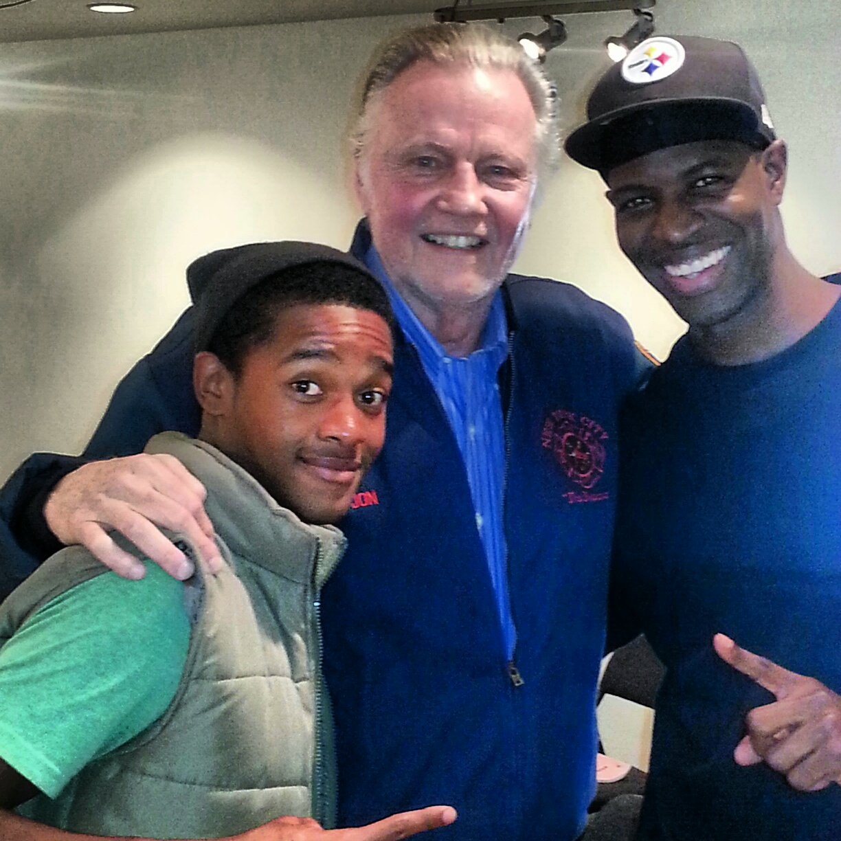 With Jon Voight & Kwame Patterson at my first table read for 'Ray Donovan'. Epi.103