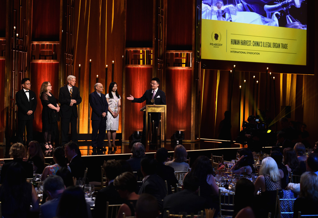 Producer and Director of 'Human Harvest' Leon Lee receives award onstage during The 74th Annual Peabody Awards Ceremony at Cipriani Wall Street on May 31, 2015 in New York City.