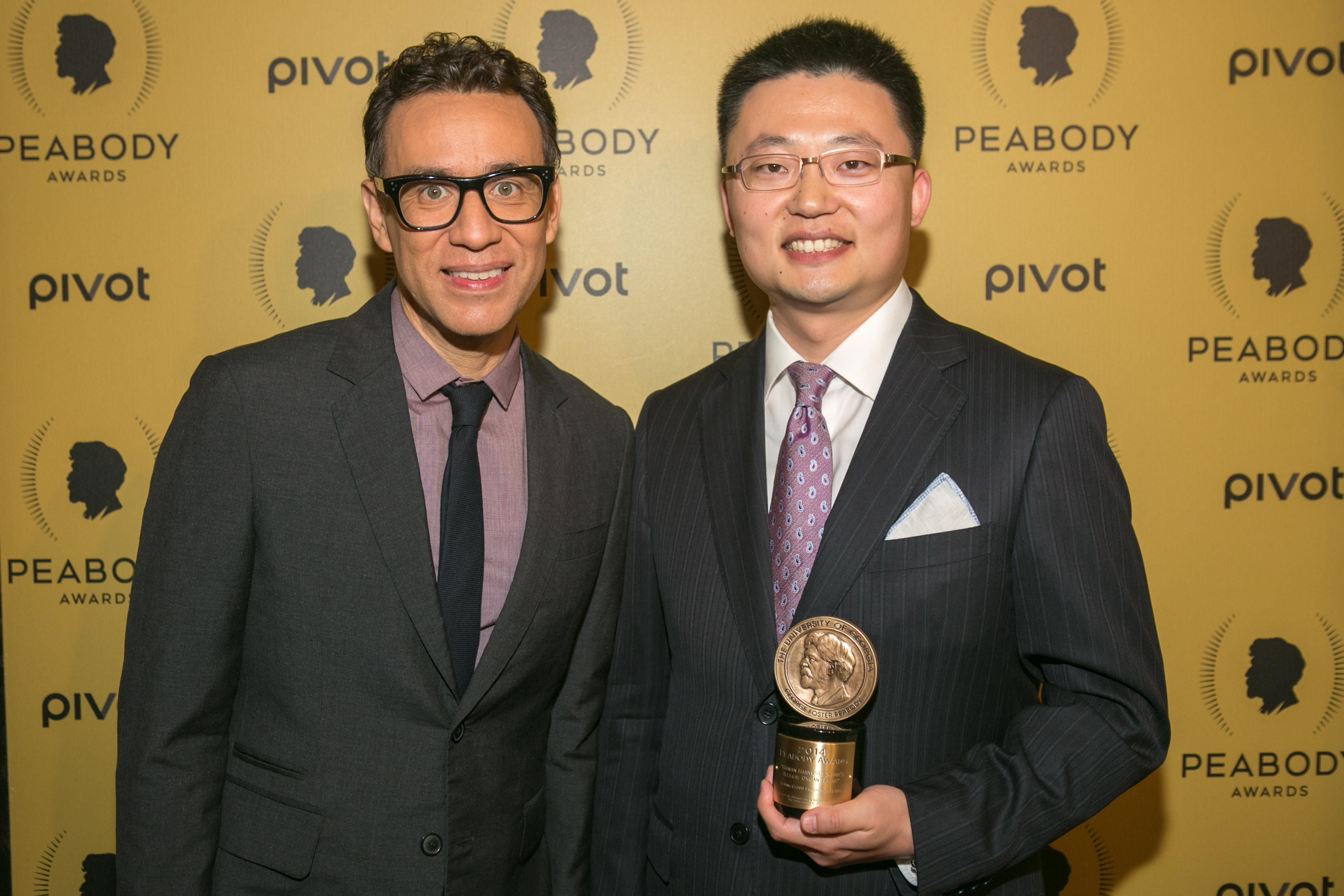 Leon Lee with Fred Armisen at The 74th Annual Peabody Awards Ceremony.