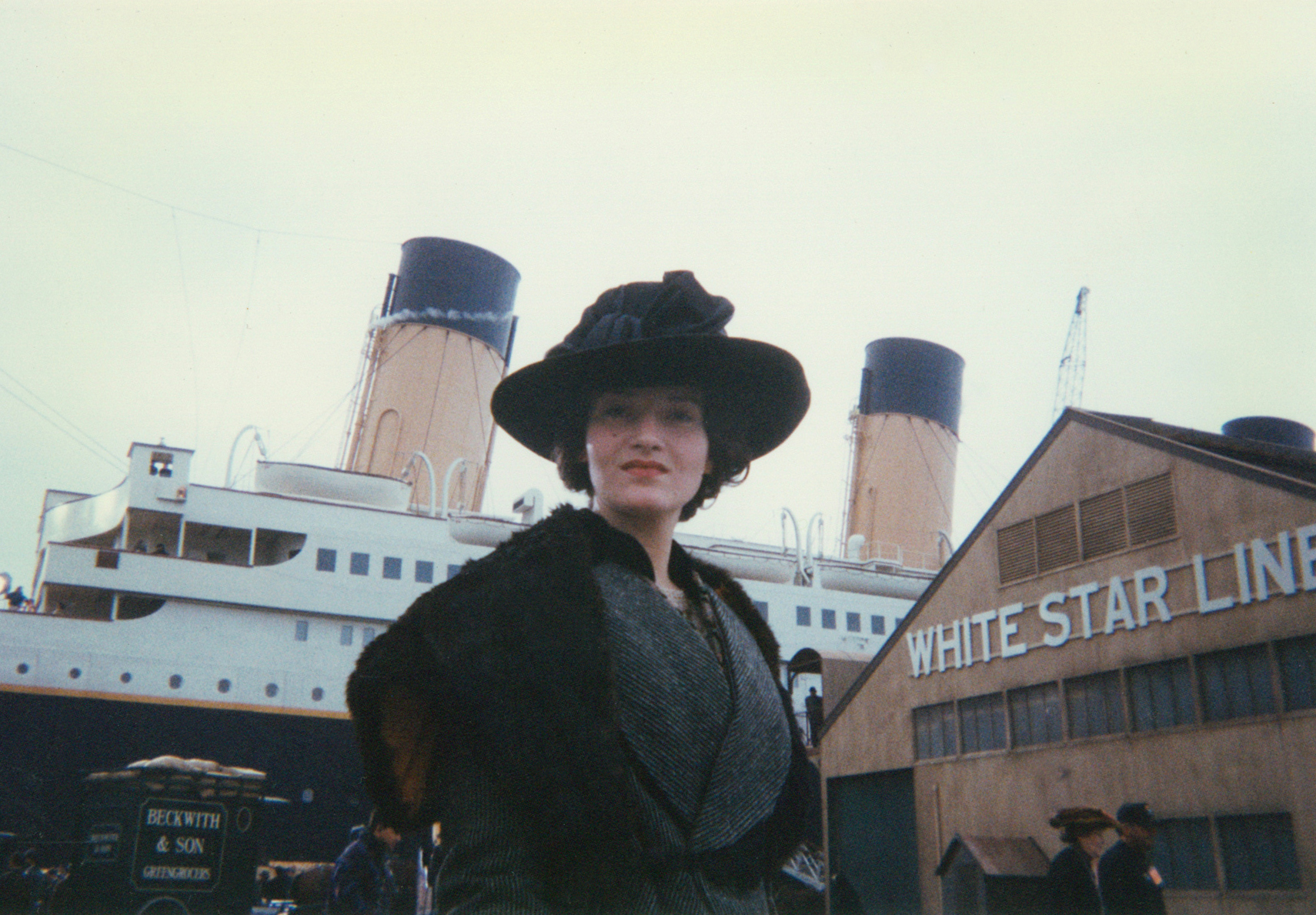 Rochelle Rose as the Countess of Rothes on the set of 