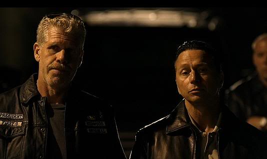 Still of Ron Perlman and Jeff Wincott as Jimmy Cacuzza in Season 1 of Sons Of Anarchy