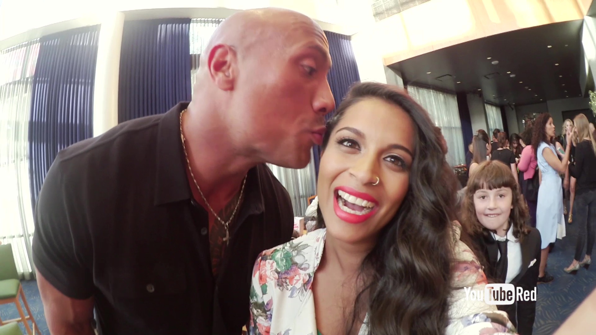 Still of Dwayne Johnson and Lilly Singh in A Trip to Unicorn Island (2016)