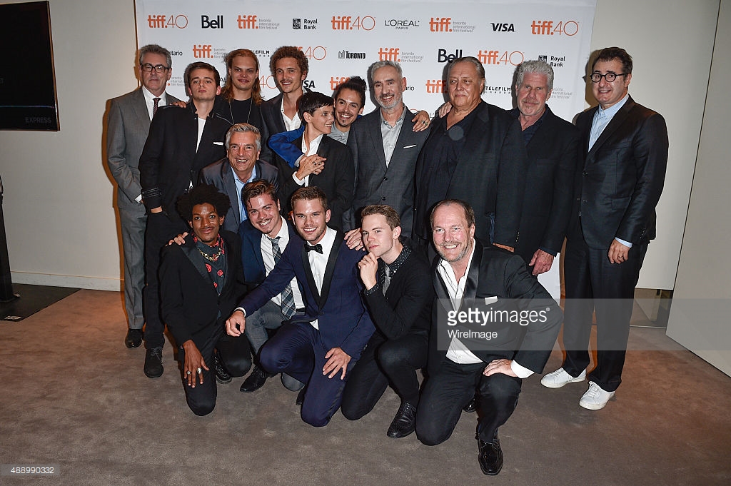 Cast of Stonewall with Director Roland Emmerich TIIF Toronto Sept 18, 2015