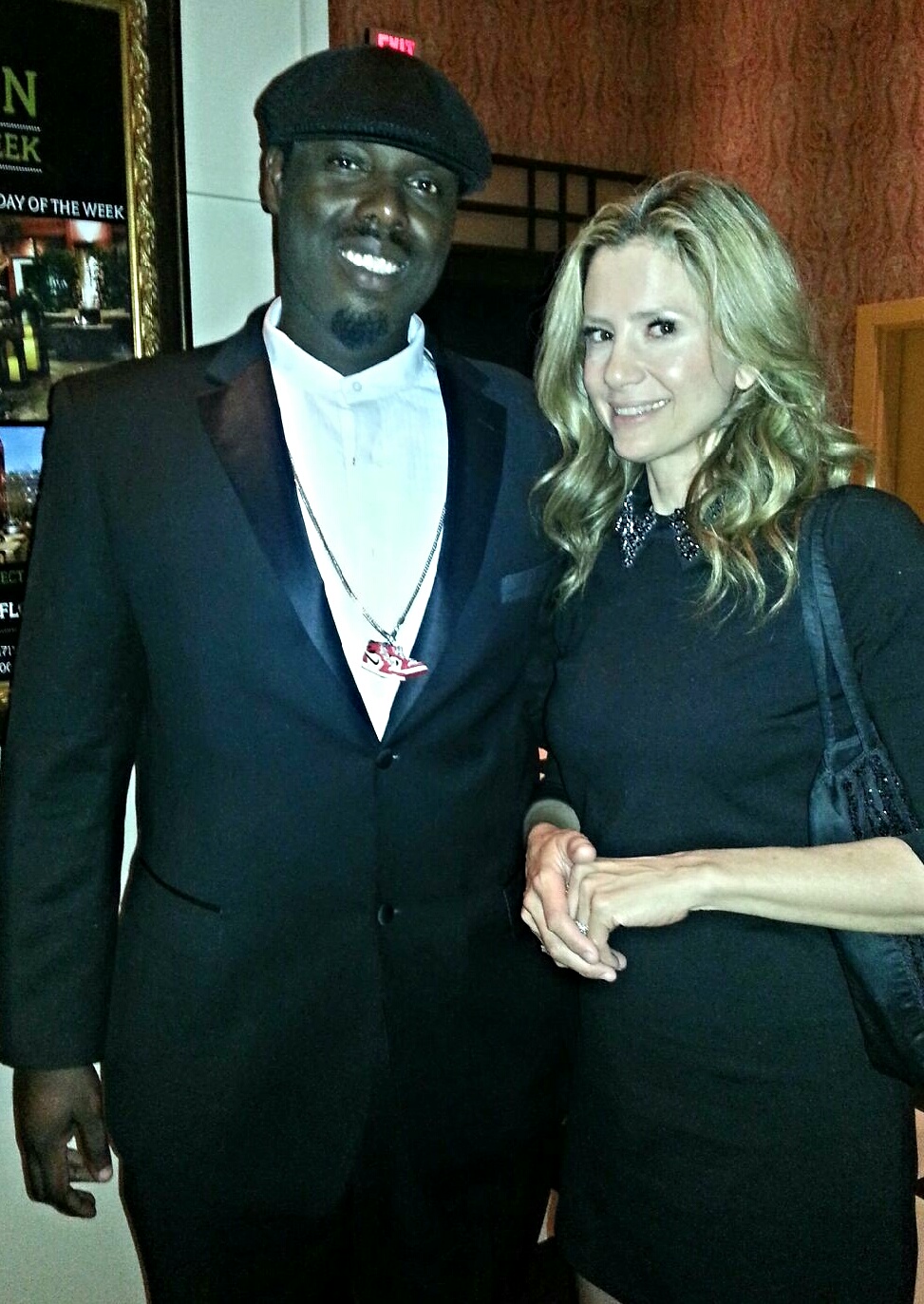 Pictured w/ Mira Sorvino at the Do You Believe? Premiere party.