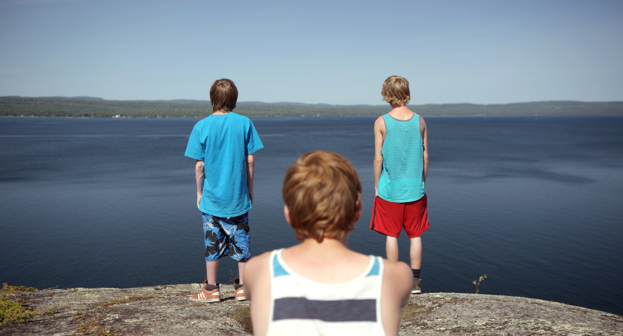 Still of Jackson Martin, Reece Moffett and Nick Serino in Sleeping Giant (2015)