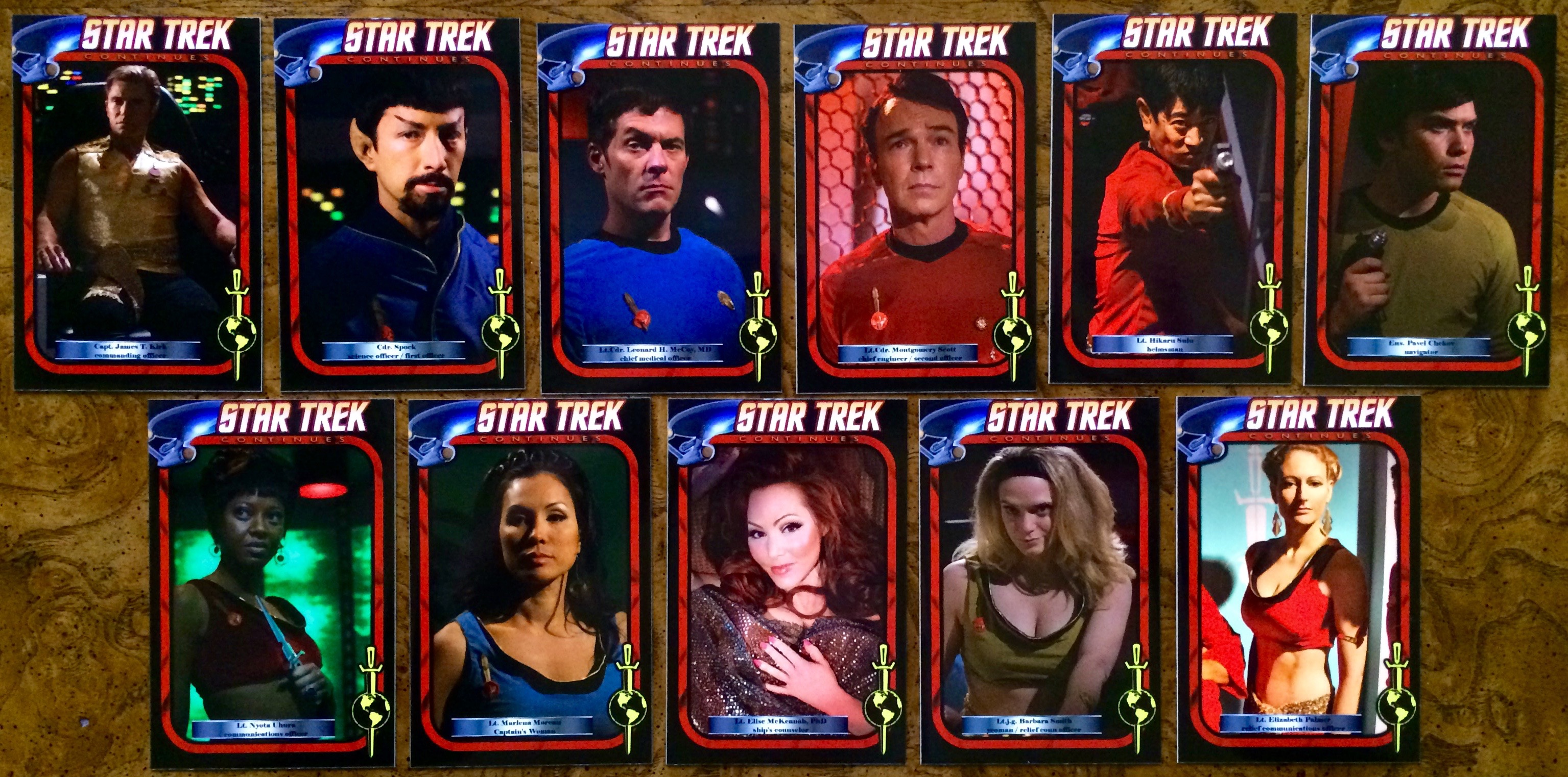 Star Trek Continues trading cards, mirror universe