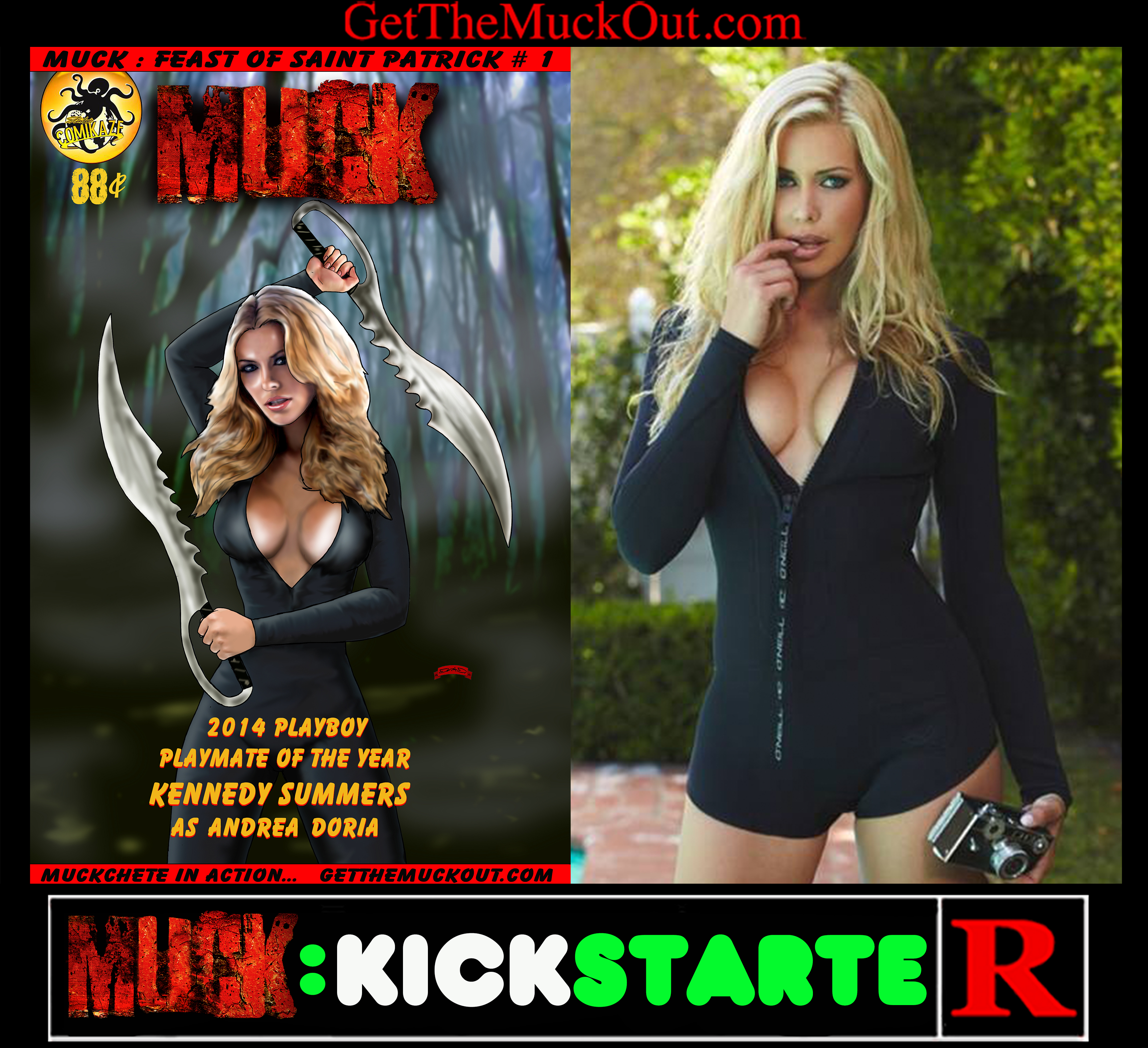 Kennedy Summers Comic Book Poster for the upcoming horror film, Muck: Feast of Saint Patrick