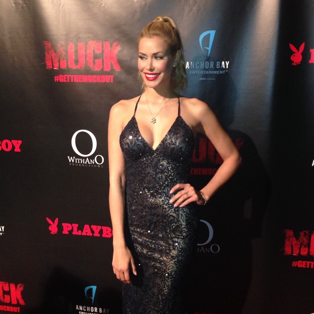 Playboy Playmate of the Year 2014 Kennedy Summers on the red carpet at the Premiere of Muck