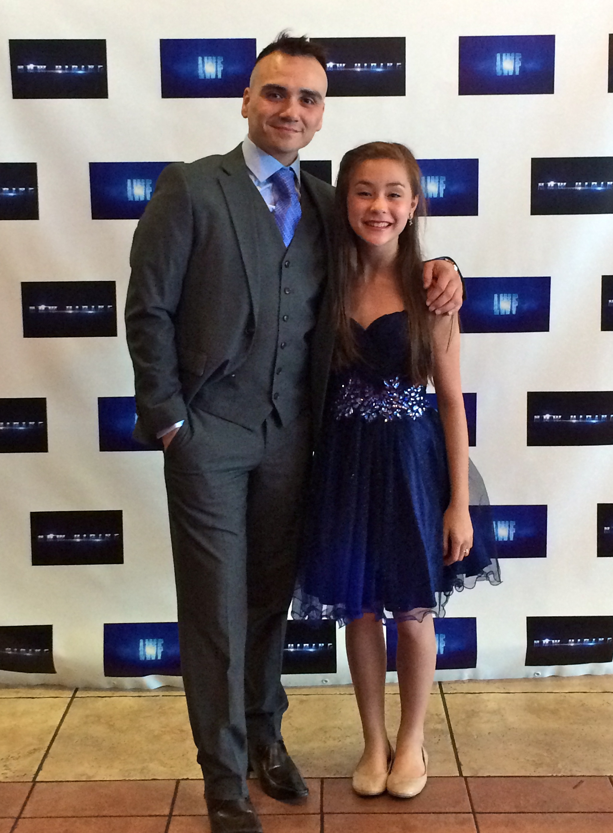 Claire with Director Mark Cantu at 