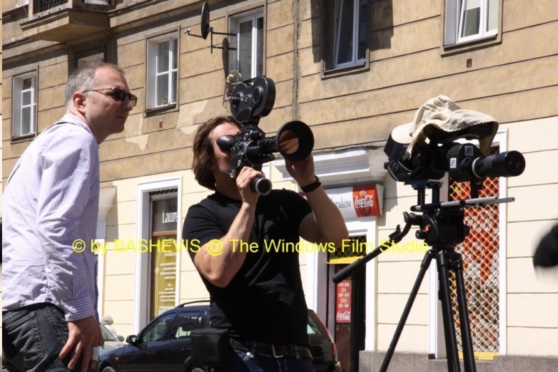 Daniel Strehlau on the set of BASHEVIS production