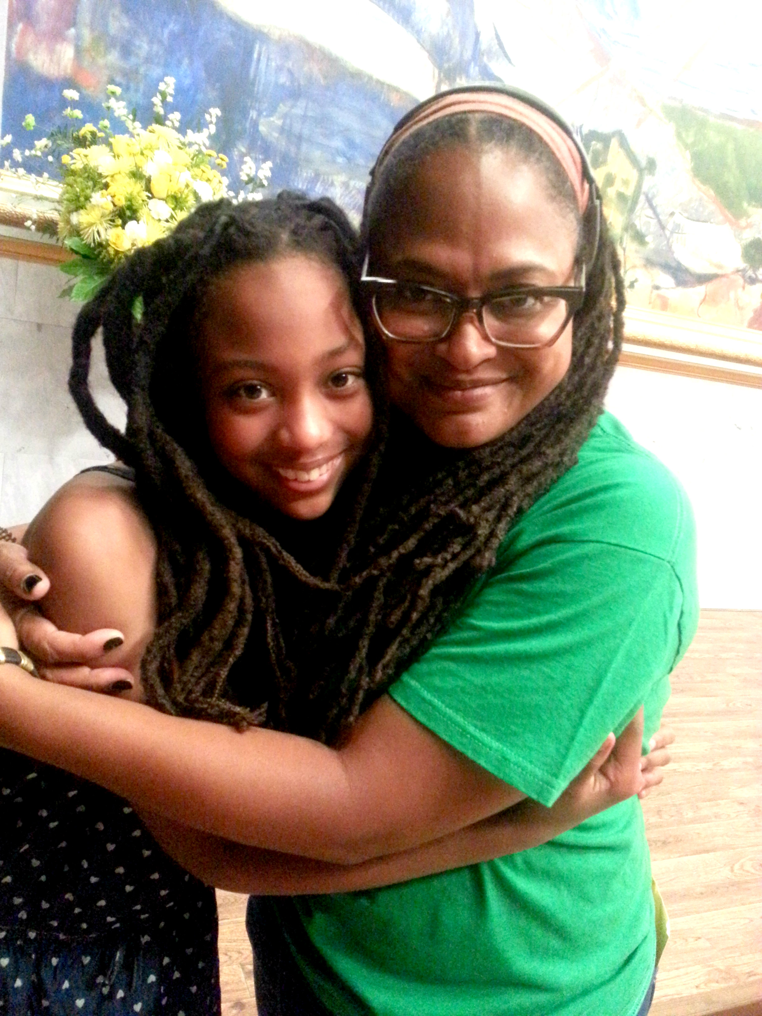 Trinity and Ava DuVernay (Director) on the set of 