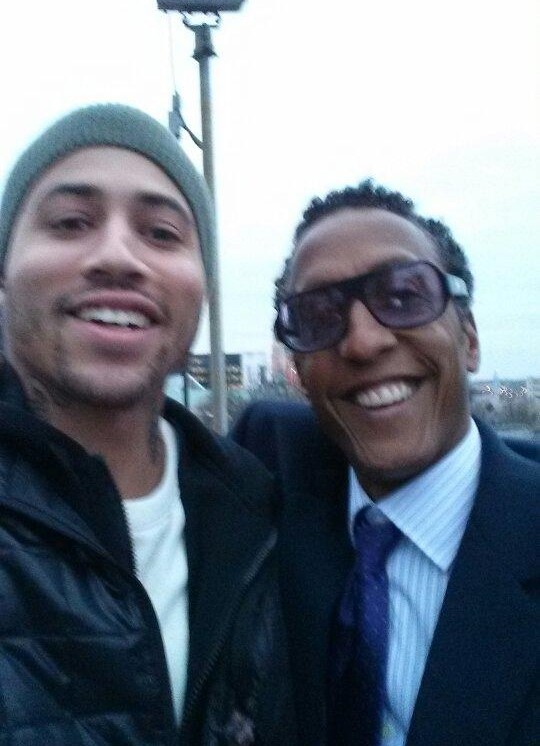 With Andre Royo on the set of 