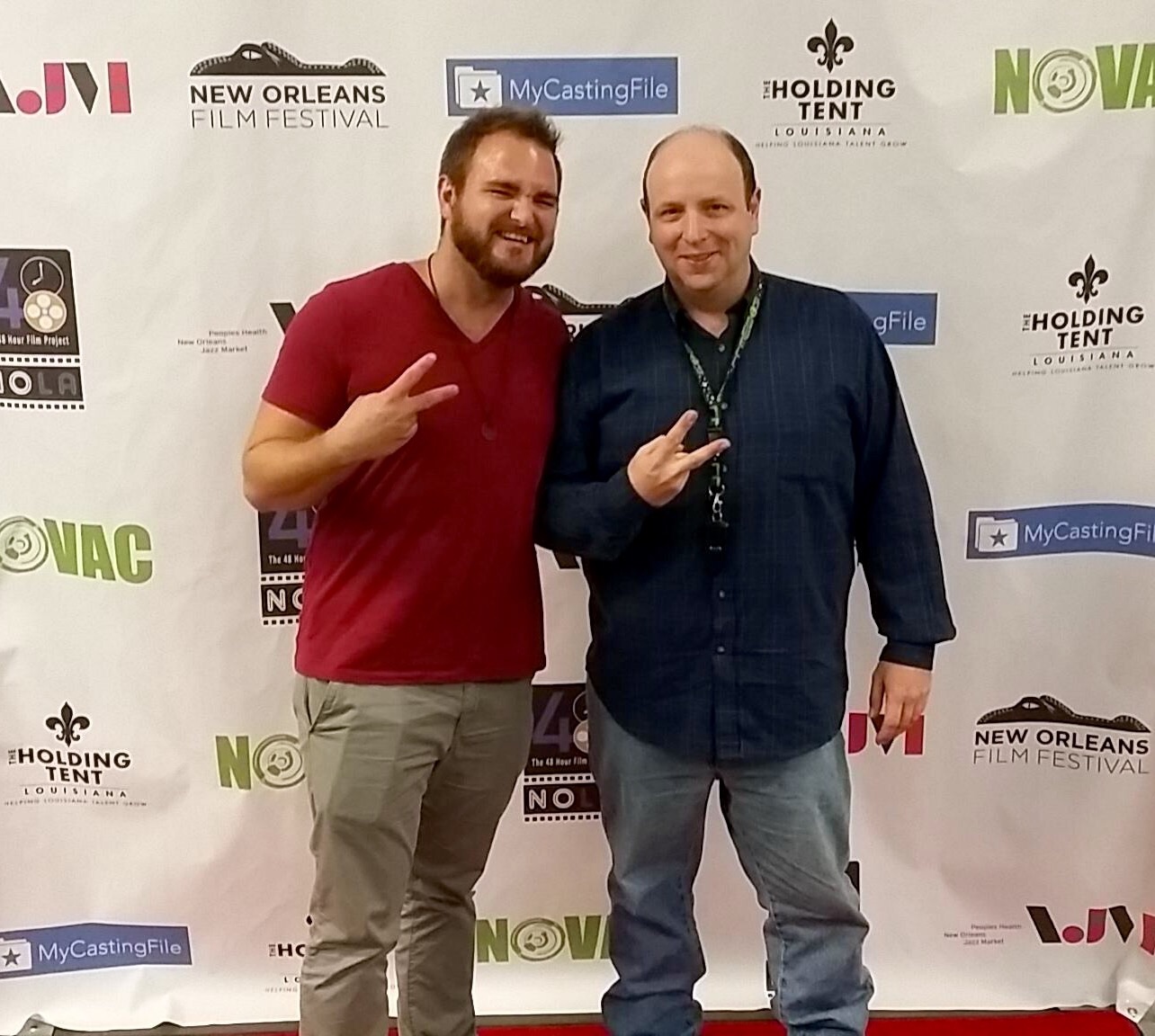 Scott Nichols and I at the 48 hour film Festival in New Orleans