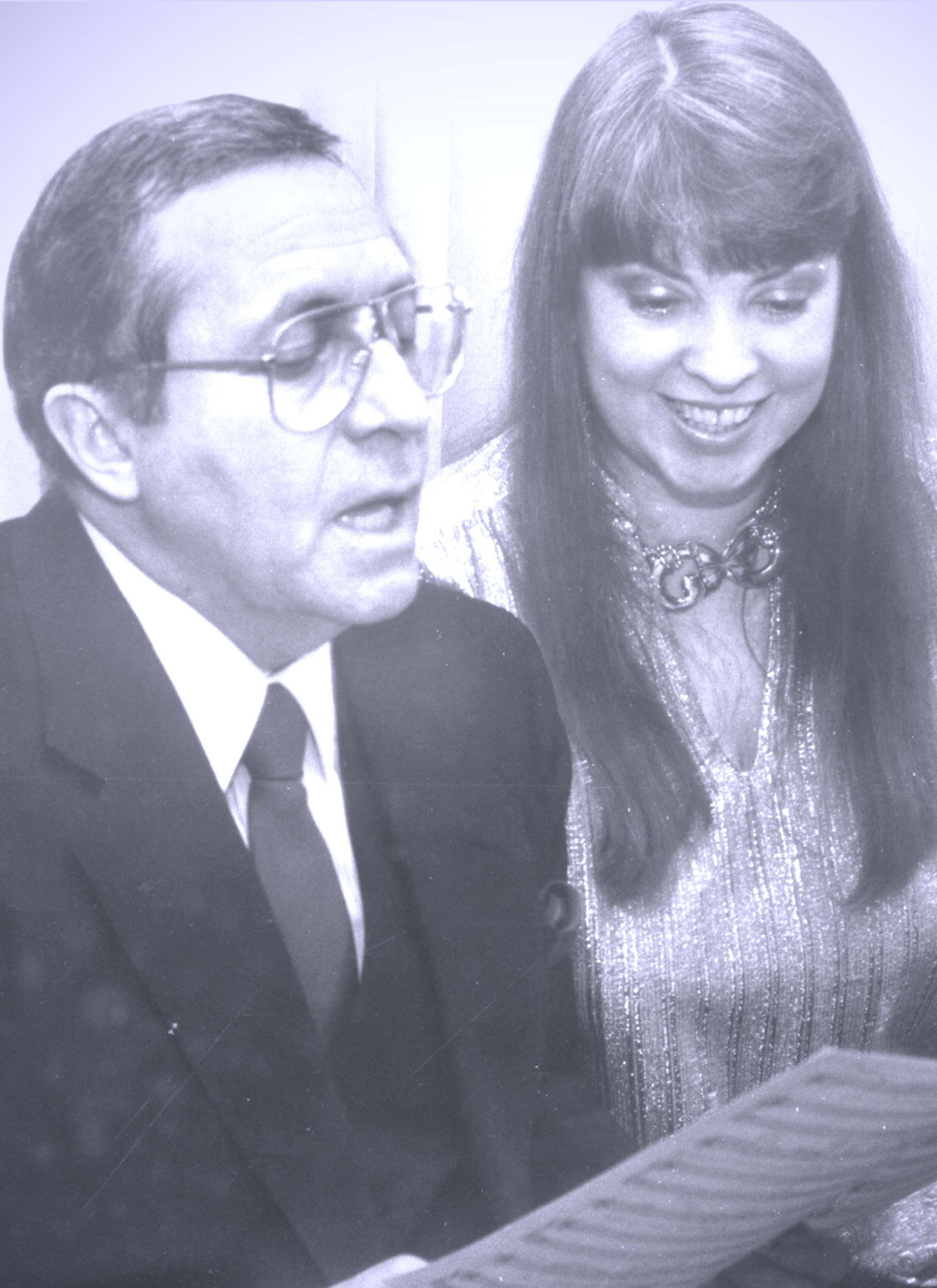 Dick Sterling and Cathy Ellis in rehearsal for 