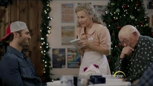 Still from Christmas in the Smokies with Alan Powell and Barry Corbin
