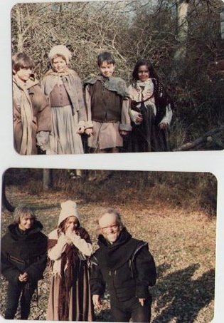 Pictured here (on right in top photo & centre on bottom photo) as a child actor.