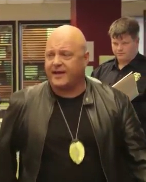 Michael Chiklis and Steve Brock in Tough Justice.