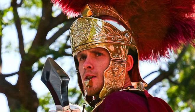 Leading the USC Marching Band as the Drum Major