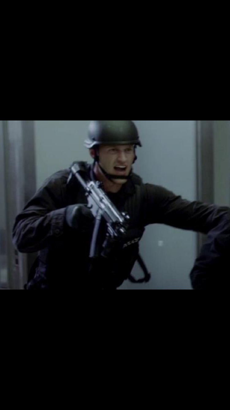 Jeremy Ninaber as swat shooting the music video 