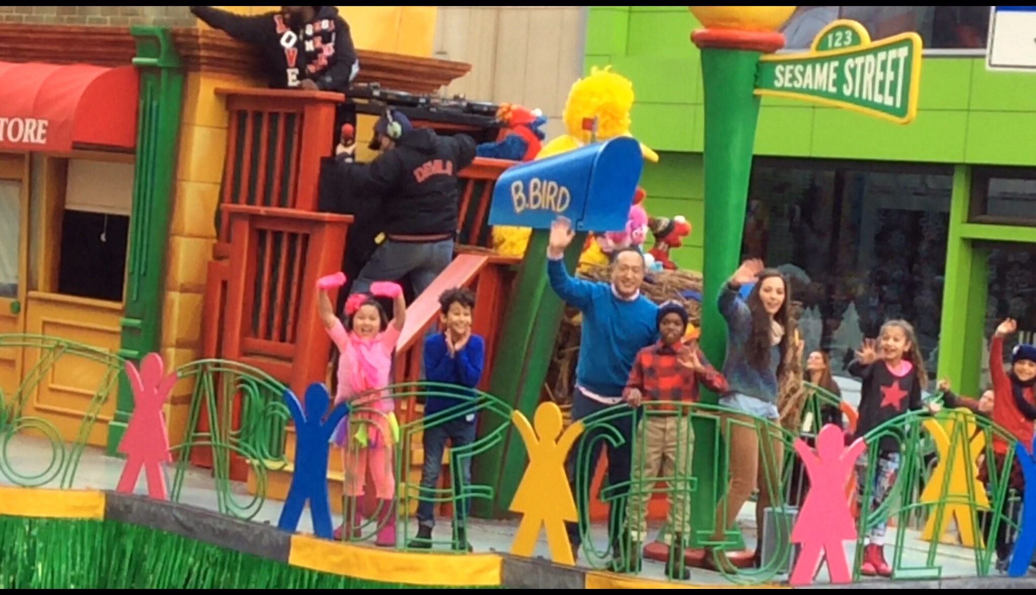 RAINA CHENG & the Sesame Street gang just finished performing on the Sesame Street Float at the 89th Macy's Thanksgiving Day Parade, 11/26/2015