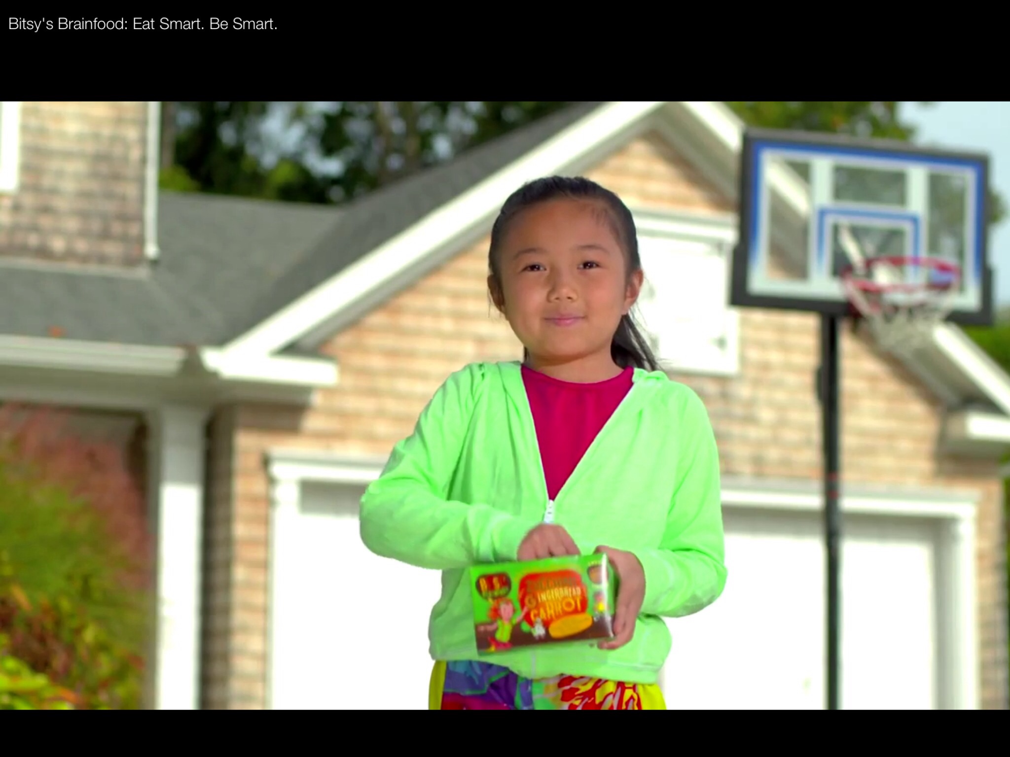 Raina Cheng in Bitsy's Brainfood commercial. 2013