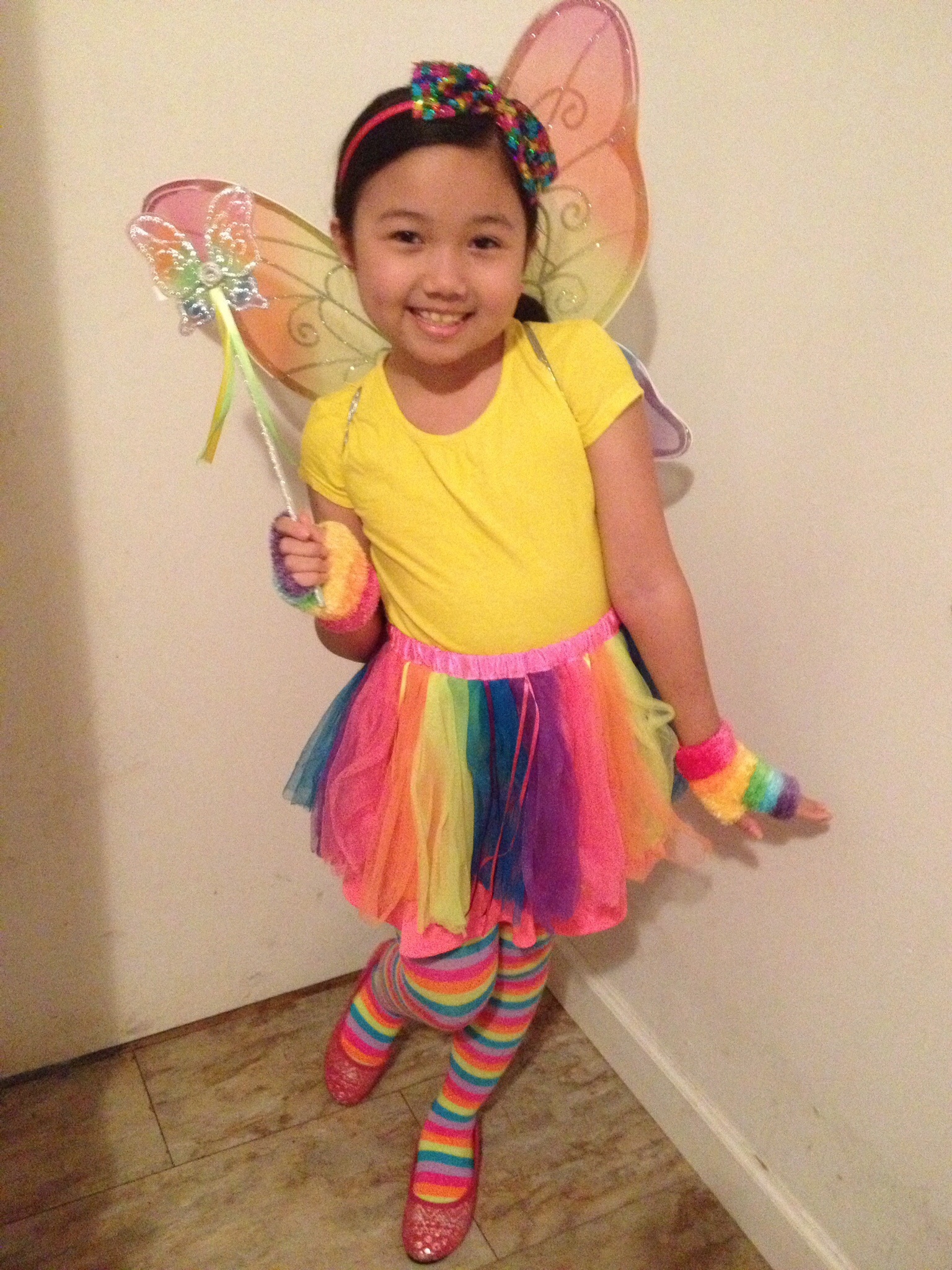 Raina Cheng, in her Rainbow Butterfly Fairy costume: Sesame Street 