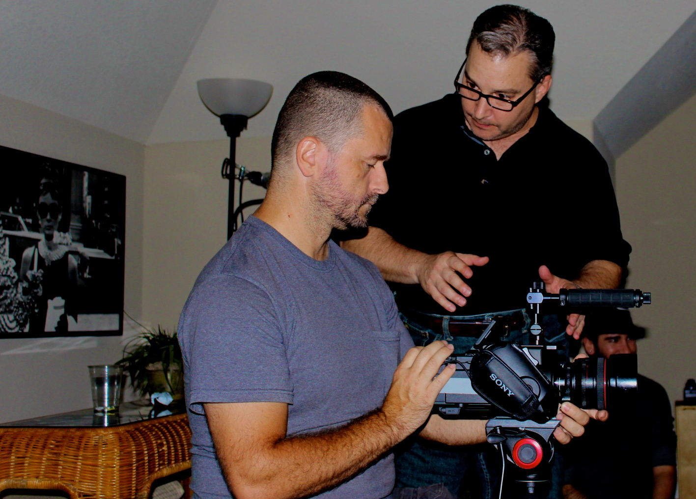 Director Adrian Roman with DoP Michael Kadlubkiewicz