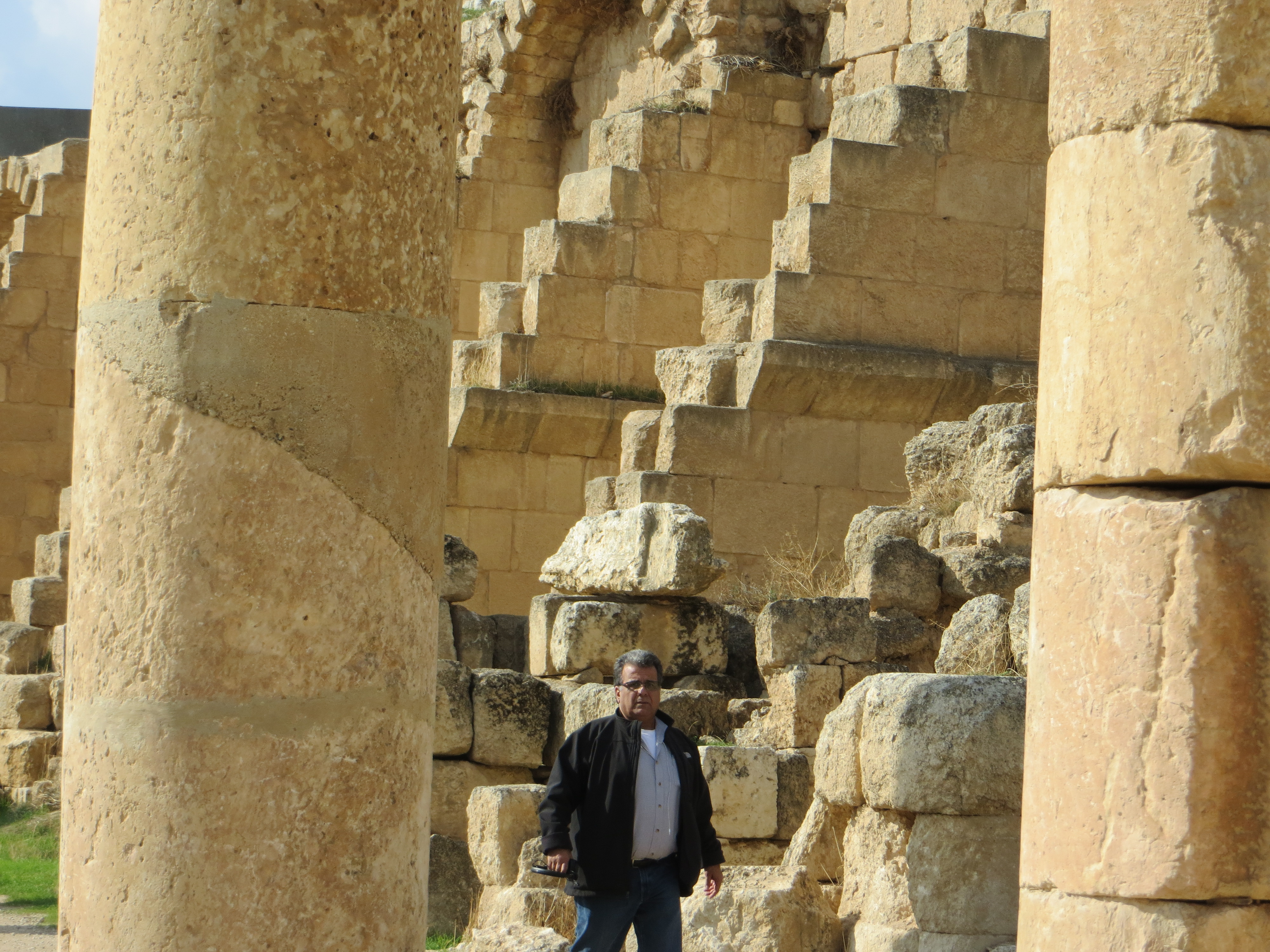 Director EP George Nemeh setting up camera shots for the documentary in progress !! Roman Ruins !