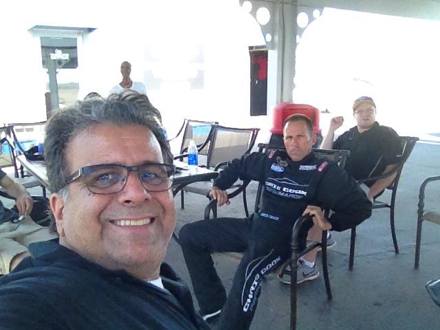 EP + Co Director George Nemeh with professional race car driver and driving instructor on location for the 