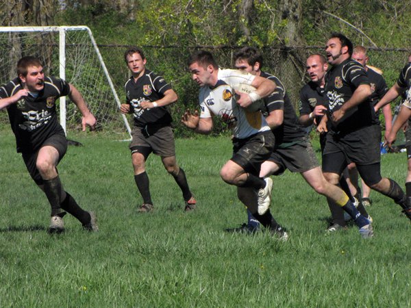 Troy Musil playing Rugby