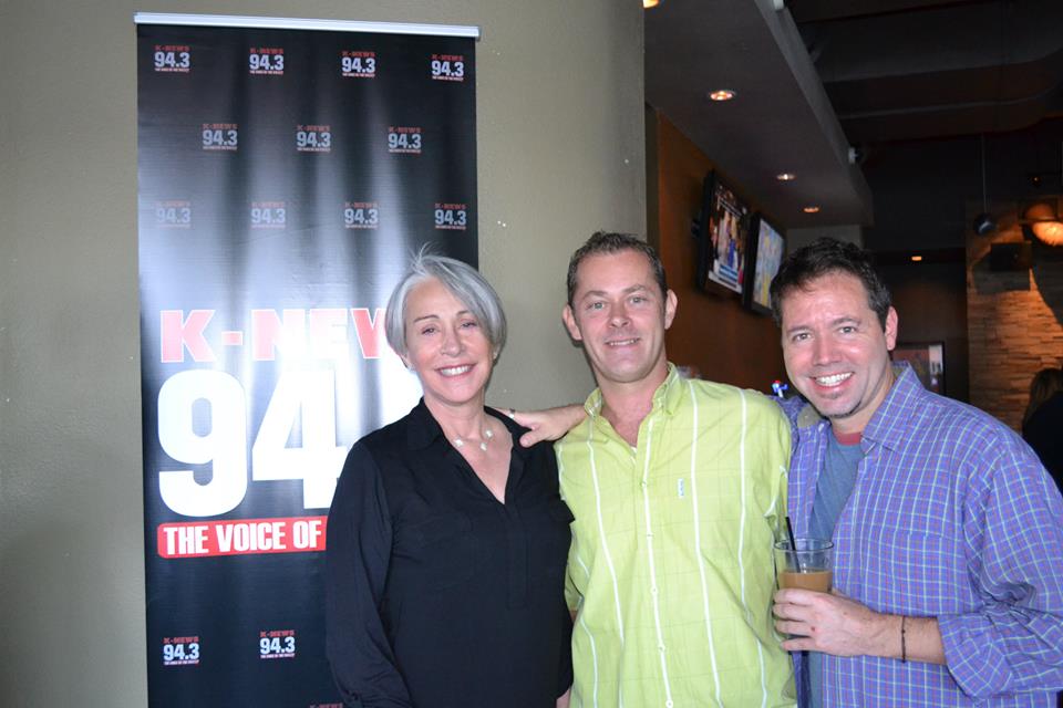 Artist/Actress Corinne Dodge, with myself and radio super-star Kevin Holmes of the Bill Feingold Show