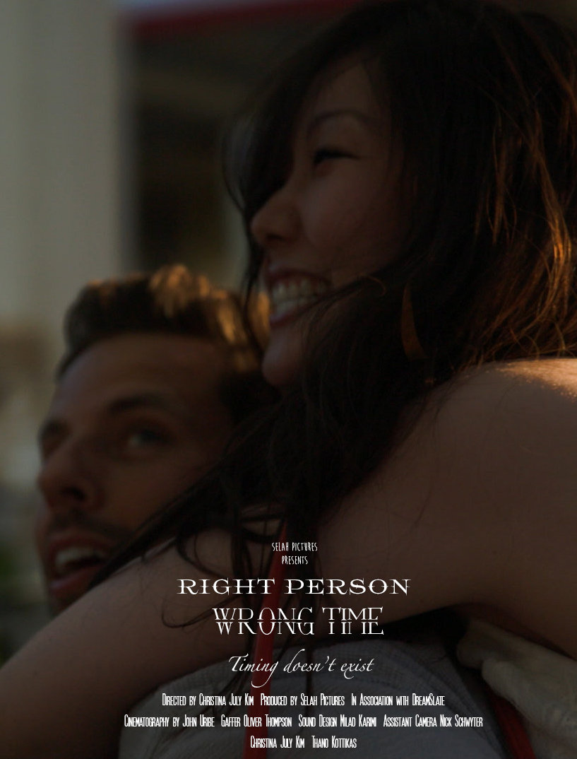 Christina July Kim, Nick Schwyter, Oliver Thompson, Milad Karimi, John Uribe, Thano Kottikas, Natalie O'Neal, Jessica O'Neal, Jenna O'Neal and Asry Tura in Right Person, Wrong Time (2014)