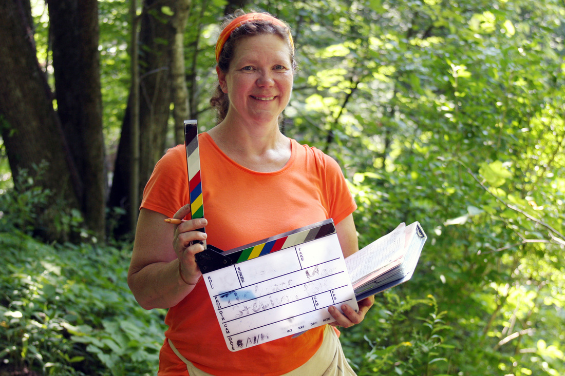 Script Supervisor & A.D. Kristina Baker Smith, on location with 
