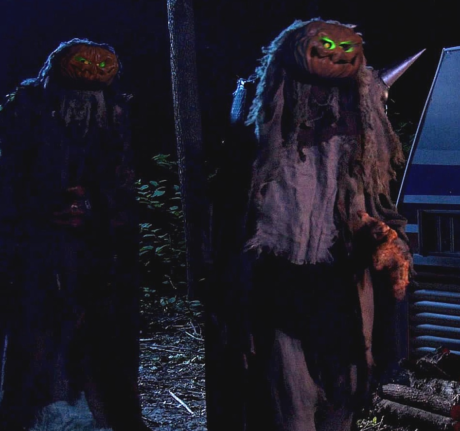 Me (on the right) and Chuck Maher as Pumpkin Soldiers, in a screen grab from 