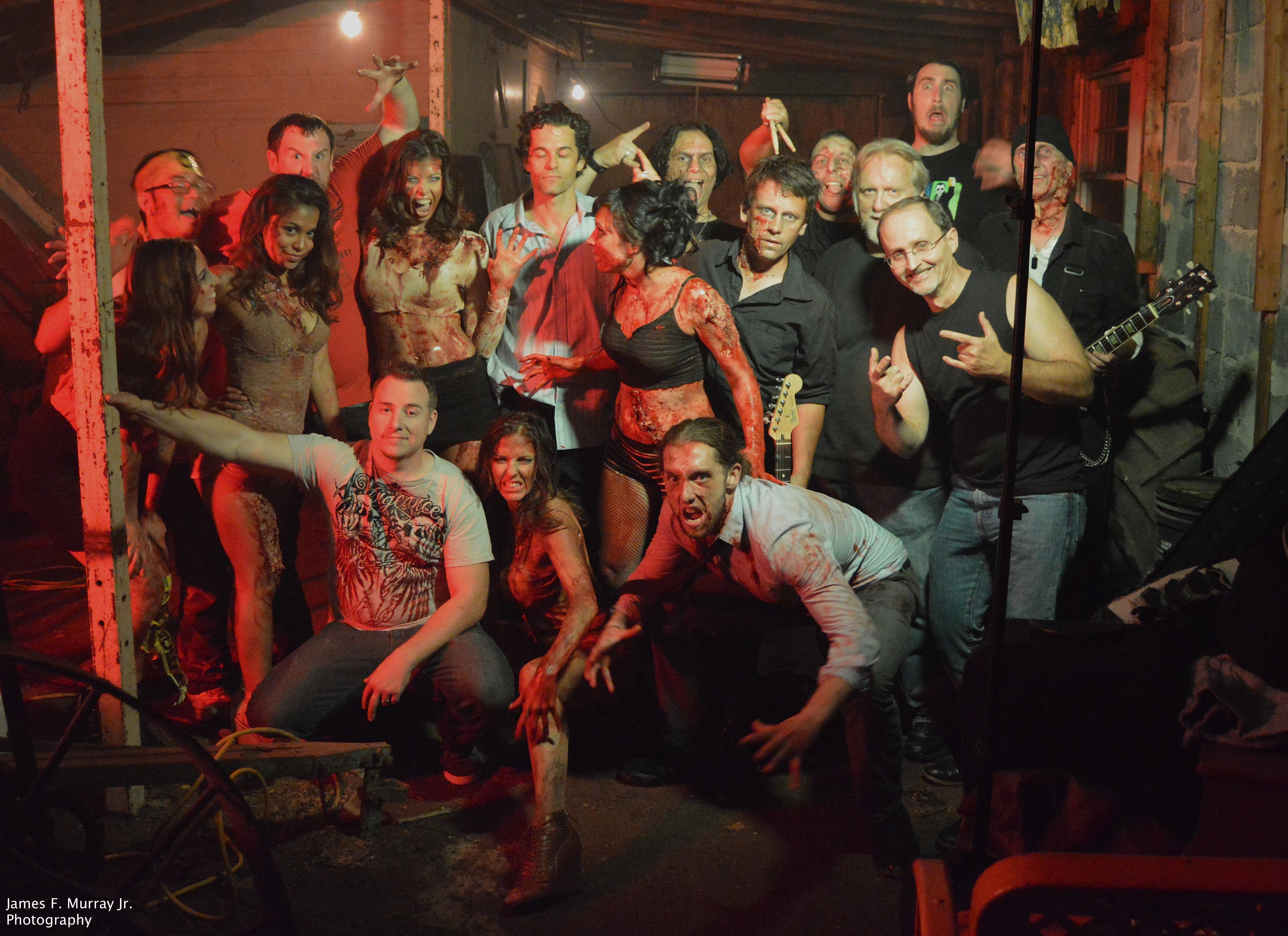 Cast & crew from the music video for the band, SPiN and their 