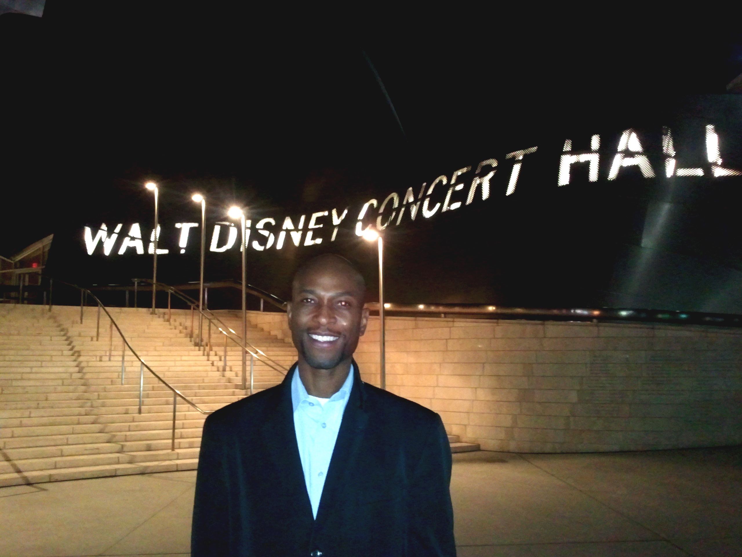 Gregory outside of Disney Concert Hall, 2012