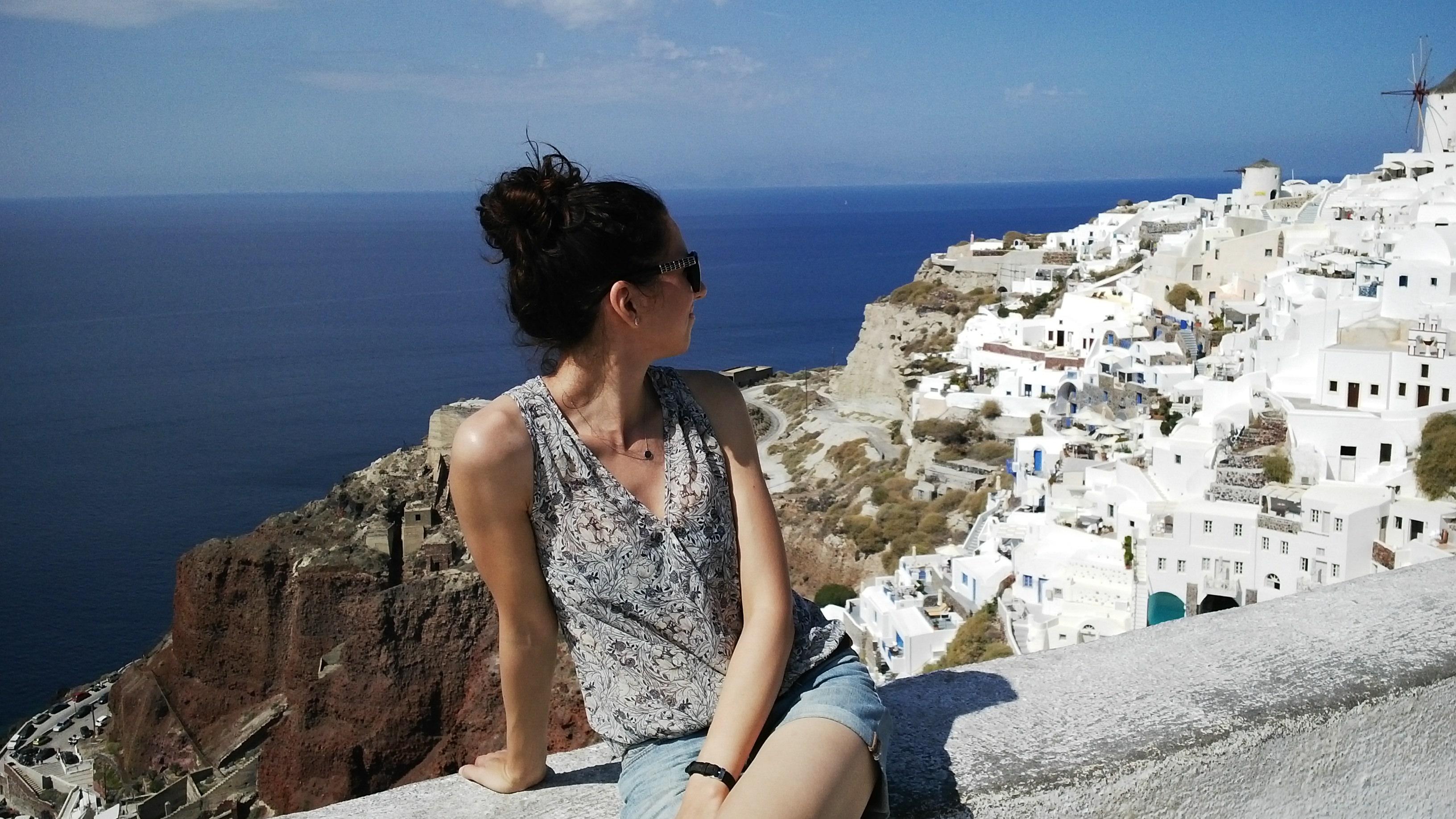 Oksana Belousova, Santorini, Greece