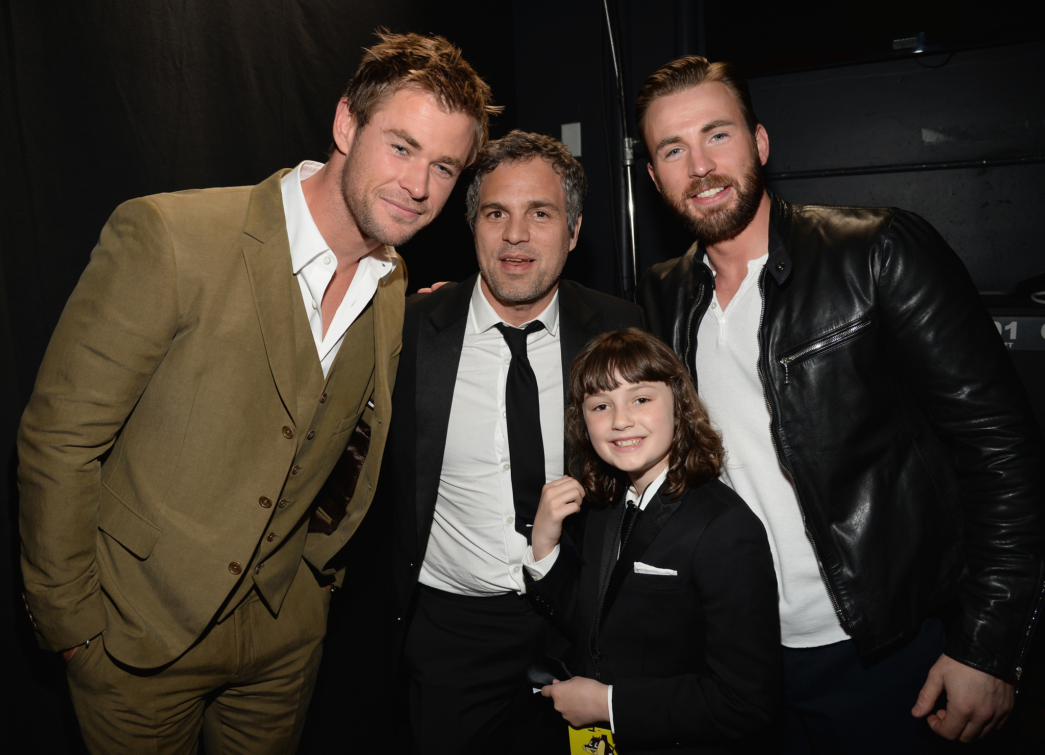 Chris Evans, Mark Ruffalo, Chris Hemsworth and Keen Ruffalo