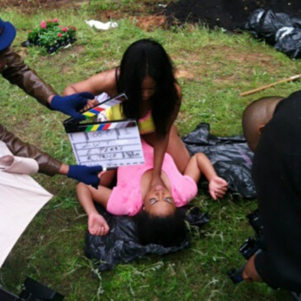 Jael on set filming and starring in Last Will and Testament.