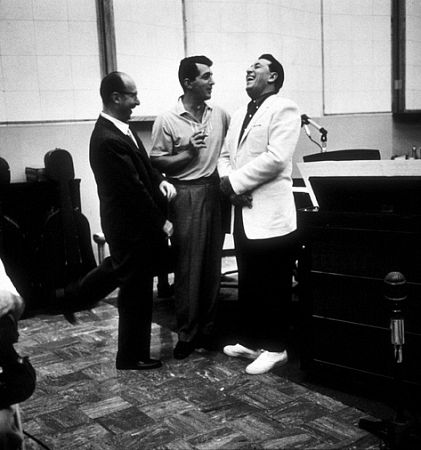 Sammy Cahn with Dean Martin and Louis Prima in Hollywood, CA, 1959.