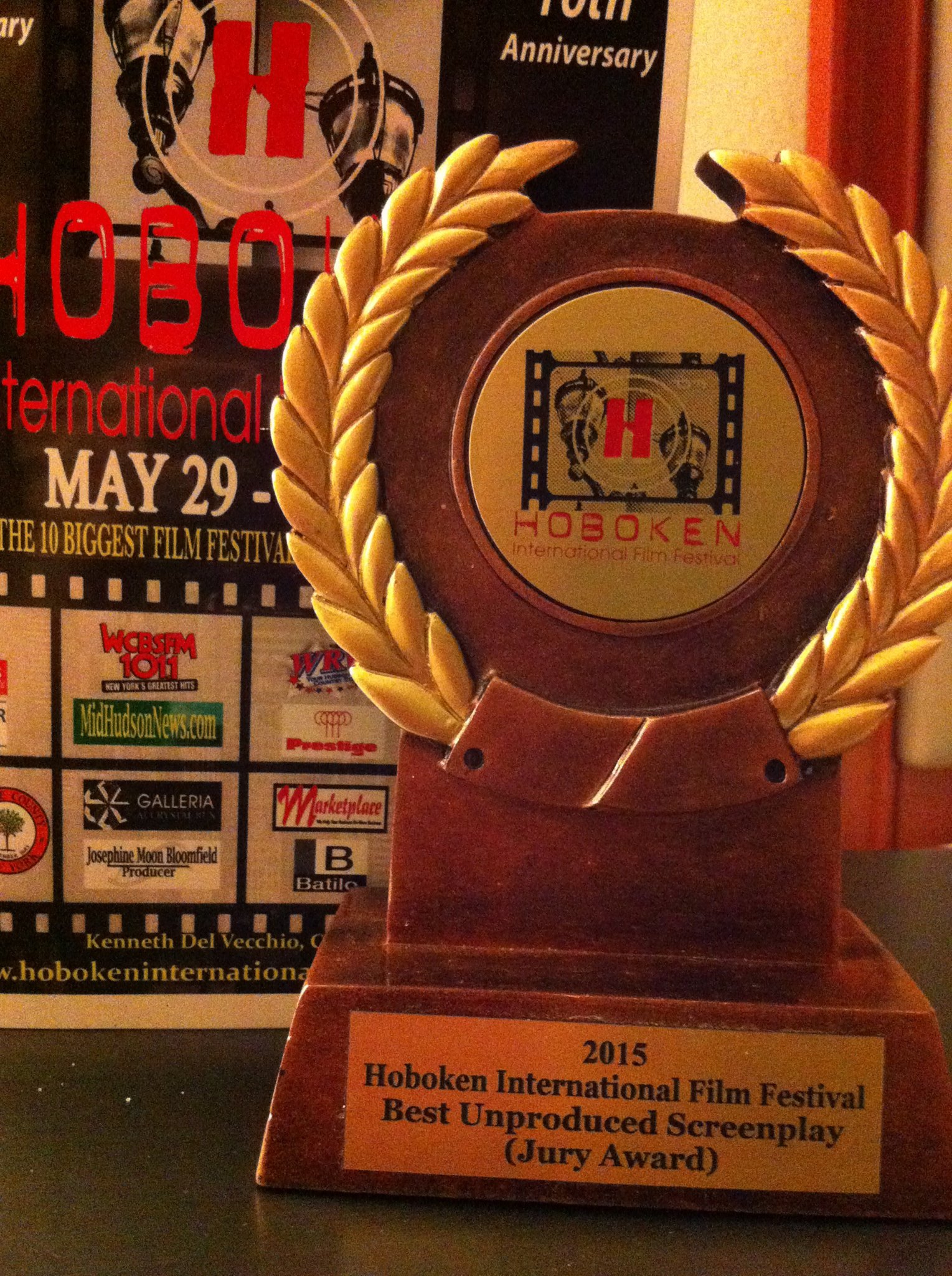 Seriah's Legacy has won BEST UNPRODUCED SCREENPLAY at the 2015 Hoboken International Film Festival.