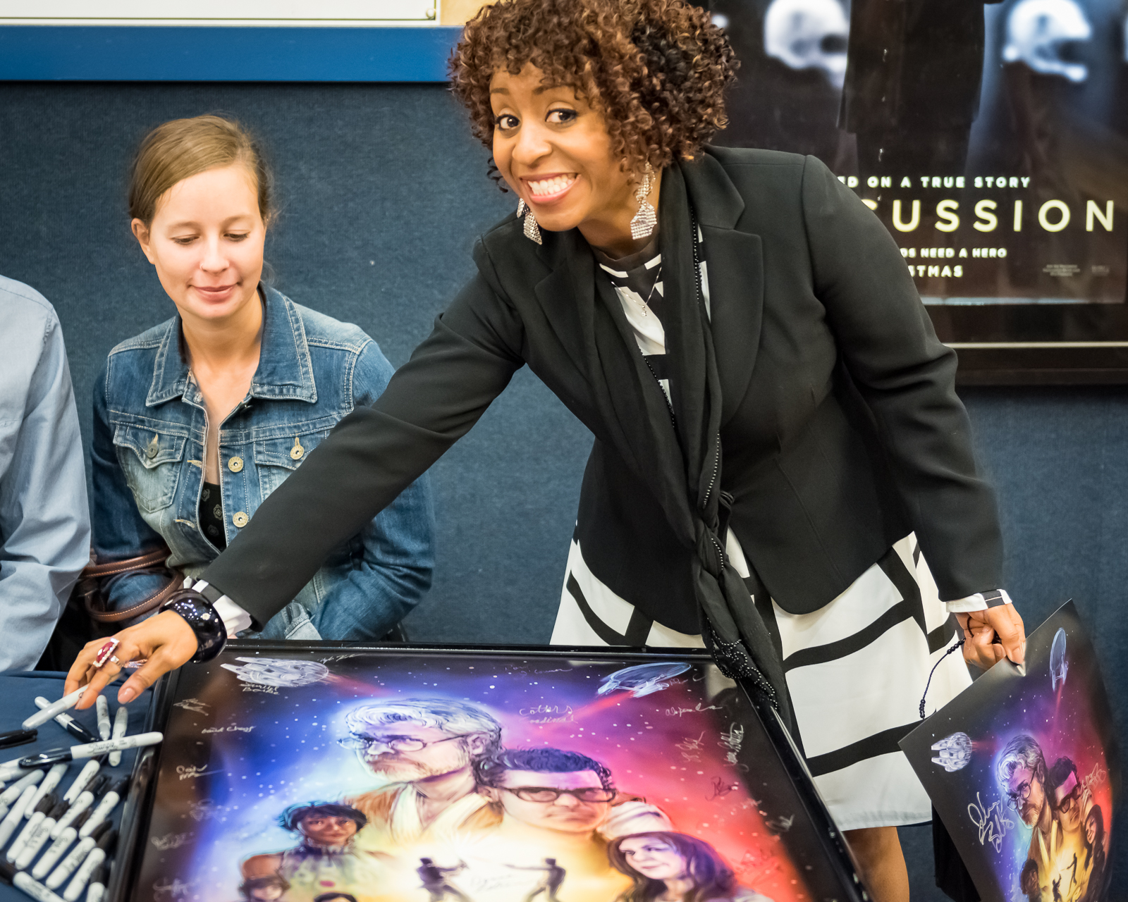 12/2/15 - STAR TREK WARS Premiere & poster signing. Role: Mellody Hobson (George Lucas' wife)