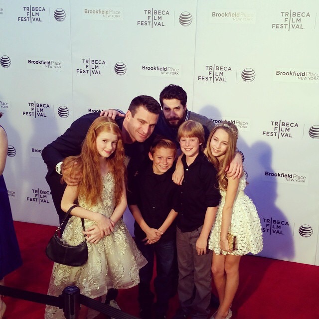 Director Christopher Mondoono,Gil Zabarsky, Hannah McCloud, Eden McCoy, Maddux Berry, and Danny Milsaps on Red Carpet at Tenured premier.