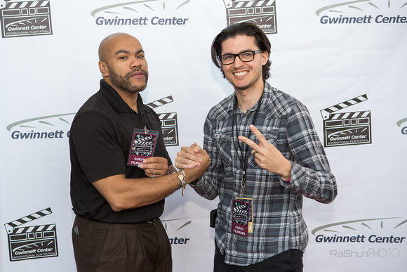 P.T. and Daniel Espeut at 2015 Gwinnett Center International Film Festival