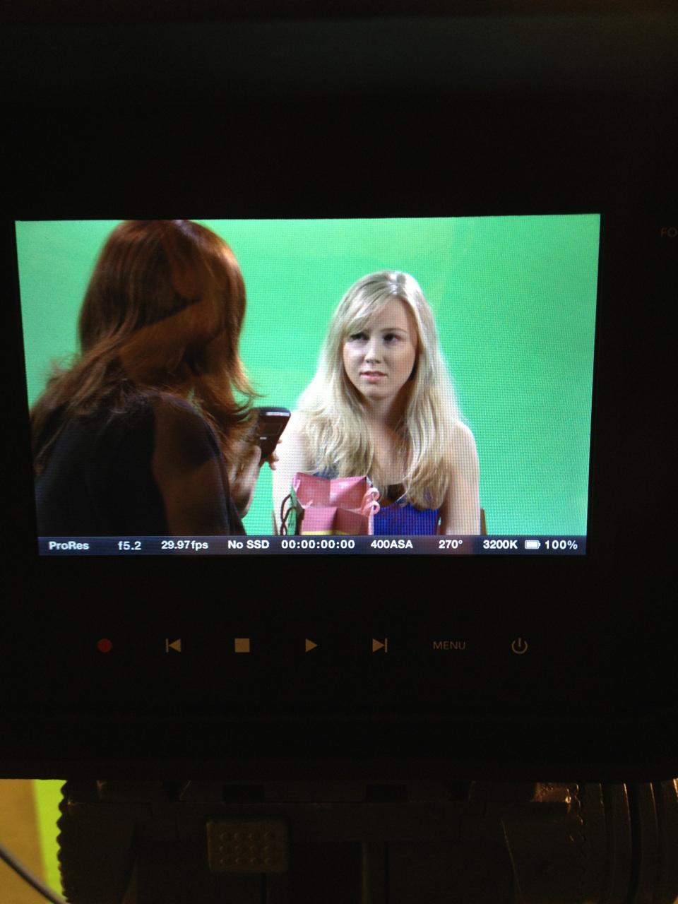 On set for Lipstick Liberal's 